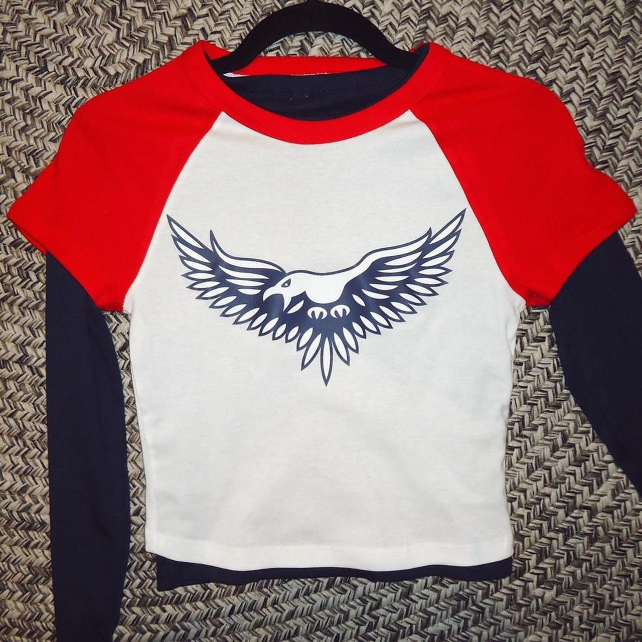 Tracy's Eagle Raglan Baby Tee
