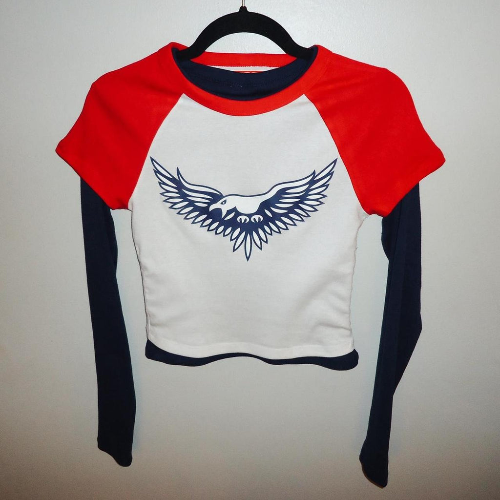 Tracy's Eagle Raglan Baby Tee