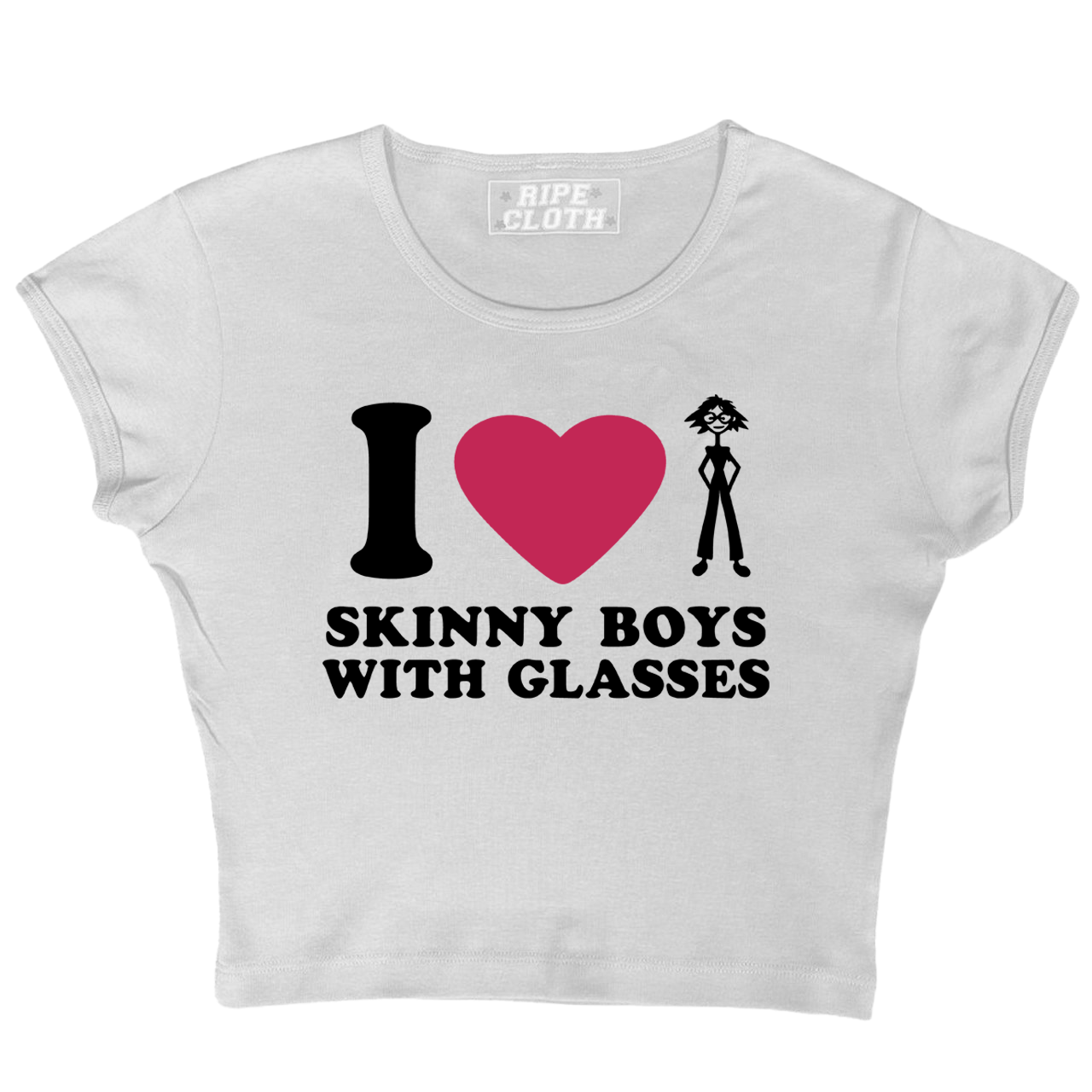 I Love Skinny Boys with Glasses 100% Cotton Baby Tee